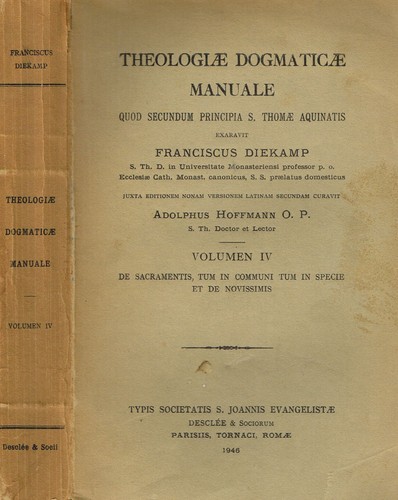 Theologiae dogmaticae manuale - theologiae,