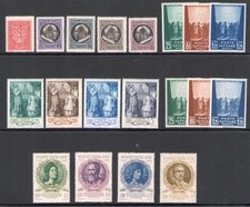 1940-44 Vaticano, Francobolli Nuovi, Annate Complete, 19 valori, MNH**
