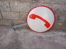 Insegna Smaltata SIP Bifacciale Con Staffa Vintage 