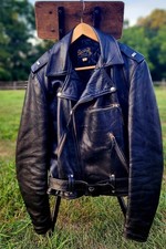  Giacca in pelle di cavallo Buco J-24 anni '40 - doppio cavaliere - cerniere originali - taglia 38