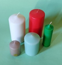 n. 5 Candele natalizie colorate Misure varie