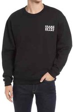 Felpa girocollo Frame L83216 uomo cotone nero stampa logo vestibilità regolare taglia M