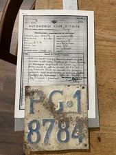 Targa Moto Bsa 500 Iscritta Nel 1953 Originale