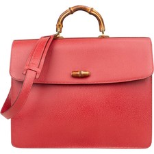 Borsa a mano Gucci Red Grained