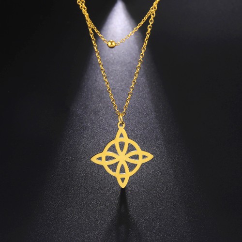 Collana doppio strato nodo - collana,