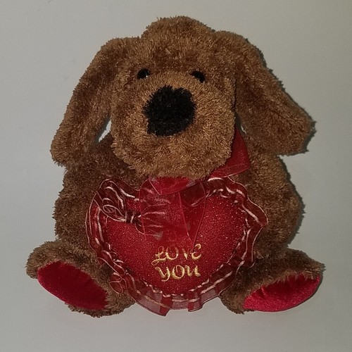 Peluche cane cucciolo marrone