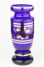 Vaso in vetro dorato stile