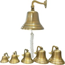 9" Antique Brass Bell Wall