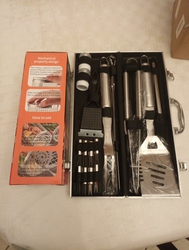 Kit barbecue pezzi acciaio - 10,