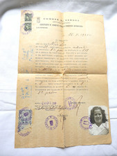 VECCHIO DOCUMENTO VERONA PATENTE AUTO 1945 RSI REPUBBLICA SOCIALE MARCA DA BOLLO