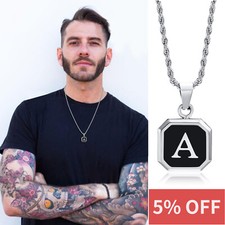 Vnox Collane Iniziali Uomo