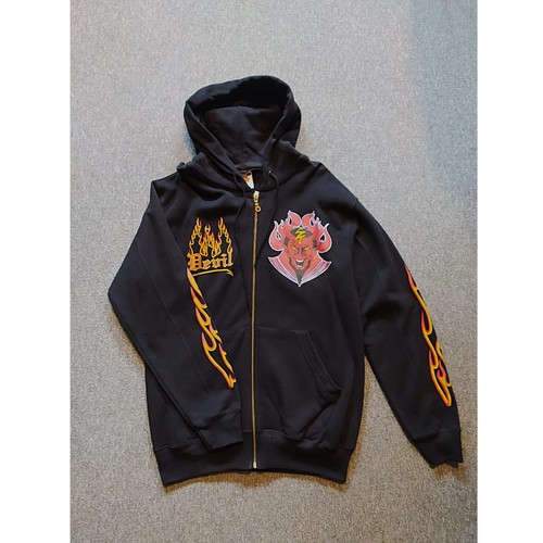 Felpa con cappuccio zip devil - cappuccio,