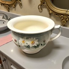 Antico Vaso da notte Pot Chambre Villeroy Boch Anni 20 30 Narcisi