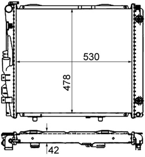 Radiatore acqua motore - , mahle