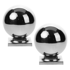 2 Pcs Pali Da Recinzione Tappi Per Decking Sfera Acciaio Inossidabile