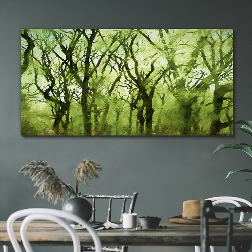 Quadro astratto foresta alberi - quadro,
