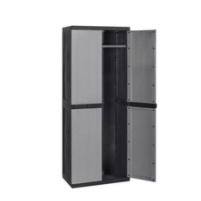 Mobile Armadio Portascope in Resina Bios Midi Warm Grey Black 65 x 37 x 165 cm