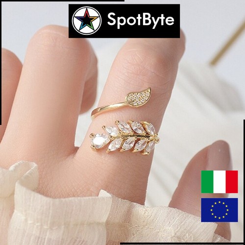 Anello dorato donna piuma - anello,