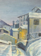 Quadro dipinto ad olio 1967 firmato Gianola Antonio, Lecco