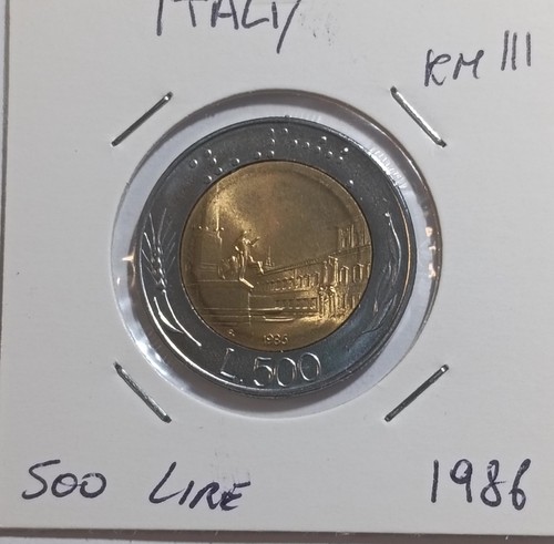 Italia 500 lire 1986 km - lire,, 111