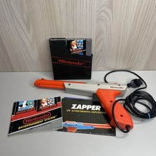 ZAPPER Pistola per Nintendo NES + Gioco Super Mario Bros / Duck Hunt con Manuali