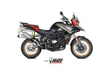 Scarico QJ MOTOR SRT 800 S / X / SX Mivv Oval Inox Nero con Coppa Carbonio