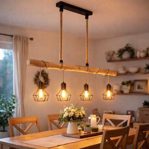 Lampadario legno per - lampadario,