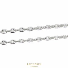 Collana uomo marinara oro bianco 18kt