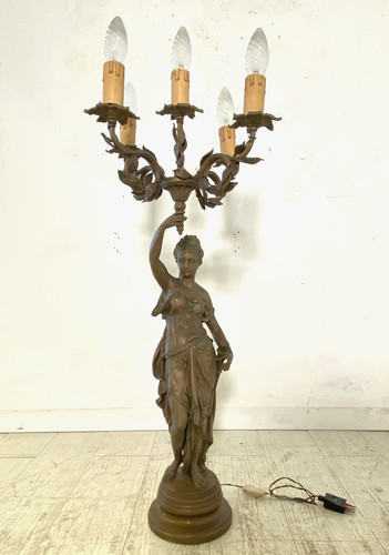 Antica lampada bronzo liberty - lampada,