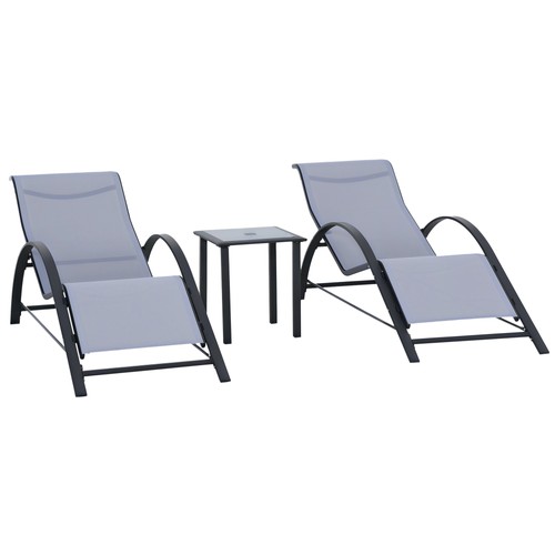 Outsunny set lettini da - set, 2