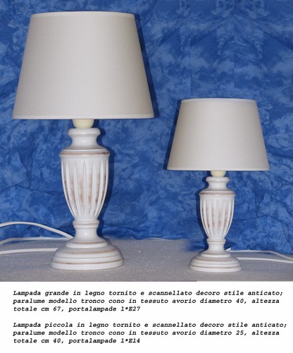 Lampada legno tornito - in,