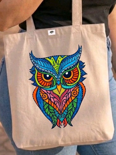Tote bag gufo mandala - gufo, borsa