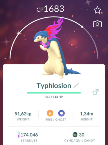 Shiny typhlosion t - -,