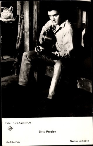 Cartolina cantante elvis - cantante,
