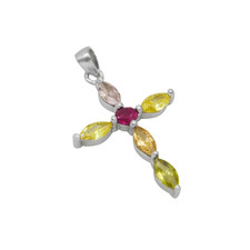 Ciondolo A Croce In Argento