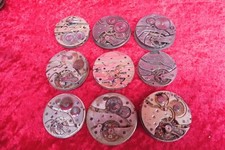 Pocket Watch Movements, 9 Old