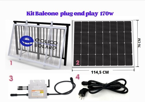 Kit fotovoltaico balcone - kit, da