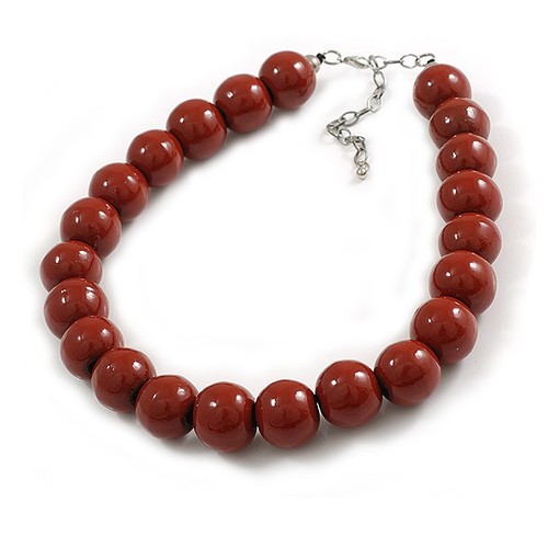 Collana perle legno - collana,