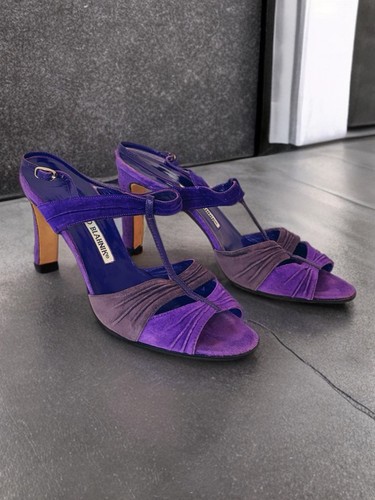 Manolo blahnik purple suede - blahnik,