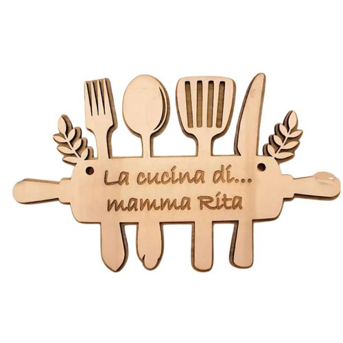 Targa legno - targa, in