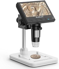 Elikliv Microscopio digitale LCD per monete 1000x, Lente d'ingrandimento (D2e)