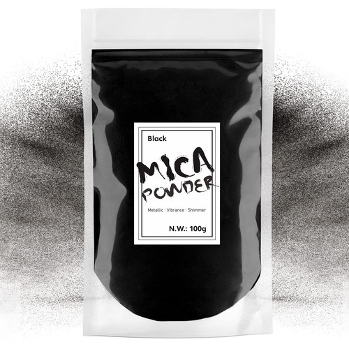 100g polvere mica nero - di, mica,nero