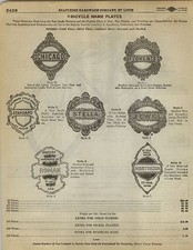 Targa nome bicicletta 1923