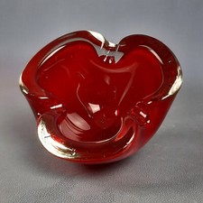 Red Murano Glass Ashtray