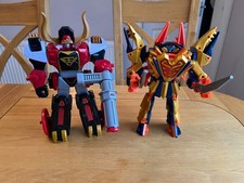 Power Rangers Samurai Bullrider & Clawzord Megazords entrambi completi al 100% ottime condizioni