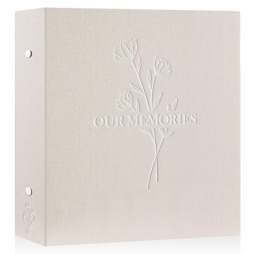 Beige linen photo album 10x15 - linen,
