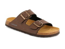 GRUNLAND CIABATTE A DOPPIA FIBBIA UOMO ESTATE CB3012 M  BOBO MOGANO