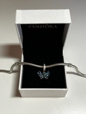 Charm Pendente Farfalla Vetro di Murano Blu# 792698C01