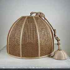 lampadario in vimini vintage