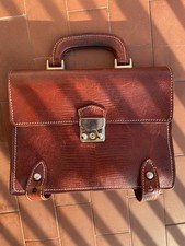 borsa di pelle marrone marca